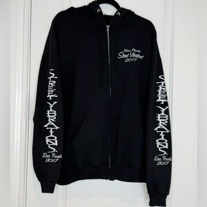 Jerzees NuBlend Black Hoodie Street Vibrations 2017 Motorcycle Rally Size XL